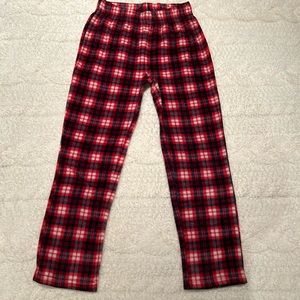 Kids plaid fleece pajama pants, size large (12-14)